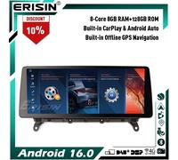12.3" 8-Core 128GB Android 16 Autoradio DAB+ Bluetooth per BMW X3 F25 X4 F26 NBT