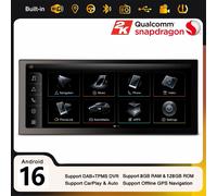 12,3" 8 Core 128GB Android 16 DAB+ CarPlay Autoradio Navi Wifi Per Audi A4/A5/B8