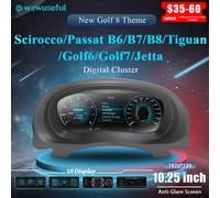 12.3 ''LCD Cruscotto Digitale Cluster Per VW Scirocco Jetta Golf 6 7 MK7 Passat B8 B7 modificare Auto Radio Strumento Paneel Cockpit
