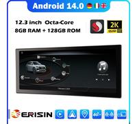 12,3"Qualcomm 128GB Android 14 Autoradio CarPlay WIFI Navigatore Audi Q5 Concert