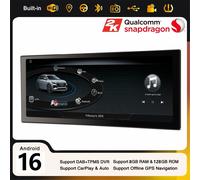 12,3" Qualcomm 8+128GB Android 16 DAB+ CarPlay Autoradio Navi USB 4G Per Audi Q5