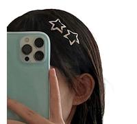 12/30 PCS Stella Capelli Clip Fermagli Per Capelli A Scatto Stella D'argento Metallo Capelli Clip Accessori Antiscivolo Per Capelli Y2K Per Le Ragazze Donne(30 PCS)