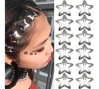 12/30 PCS Stella Capelli Clip Fermagli Per Capelli A Scatto Stella D'argento Metallo Capelli Clip Accessori Antiscivolo Per Capelli Y2K Per Le Ragazze Donne(12 PCS)
