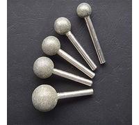 12-30mm 60/120 Grit Ball Shape Teste diamantate per molatura a sfera rotonda Fresa per marmo Intaglio del marmo Lucidatura della giada Macine rotanti, 120 grit, 16mm 2 pezzi