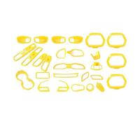 12/31 Pezzi ABS Adesivi Per Interni Auto Decorazione Copertura Trim Accessori Per Jeep Per Renegade 2016 2017 2018 Car Styling Accessori Interni Auto(31 pcs Yellow)
