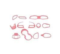 12/31 Pezzi ABS Adesivi Per Interni Auto Decorazione Copertura Trim Accessori Per Jeep Per Renegade 2016 2017 2018 Car Styling Accessori Interni Auto(12 pcs Pink)