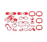 12/31 Pezzi ABS Adesivi Per Interni Auto Decorazione Copertura Trim Accessori Per Jeep Per Renegade 2016 2017 2018 Car Styling Accessori Interni Auto(31 pcs Red)