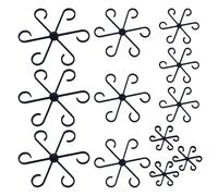 12 4 dimensioni Supporti piante,Supporti Pareti Arrampicata,Nero Supporti Regolabili,Clip Supporto per Piante in Plastica ABS Riutilizzabili,Supporto Piante Interno, per Fiori