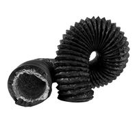 12.5 cm/125 mm, condotto d'aria flessibile, tubo di ventilazione HVAC a 4 strati, ideale per tende a serra, serre, registro di ventilazione della casa (3 m di lunghezza, nero)