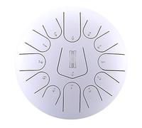 12.5 Pollici 13 Notes C Key Tongue Drum Drum, Per La Mente Del Concerto Meditazione Yoga Di Guarigione, Con Borsa Di Trasporto, Bacchette, Libro Tutorial, Adesivi Nota, Picking Dito (Color : White)