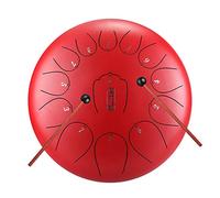 12.5 pollici 13 Notes Chiavi Chiavi Tongue Drum, Mano o Bacchetti Play, Profession Handpan Steel Drums percussioni, adatto per stile libero, yoga, zen (Color : Red)