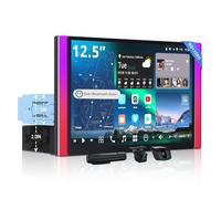 [12.5" QLED con LED laterali] AI Autoradio Android 1 DIN e 2 DIN, 8G+128G, Schermo Flottante Flexview, CarPlay & Android Auto Senza Fili, Doppia Camere DVR, Audio 7.1.2, 4G LTE, EQ a 36B,X10G125E-R3