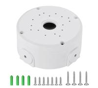 12 × 5cm Impermeabile Scatola Derivazione Esterna, Scatola Porta Cavi Bianco Kit, con Tenditori e Viti Bianchi, Adatto per la Sorveglianza con Telecamera Dome