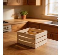 12,5x8,8x7 cm per Mini Cestino Portaoggetti in Pino Modello per Progetti da Tavo