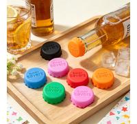 12/6/1 pezzo Tappi riutilizzabili in silicone per bottiglie, birra, bibite, vino, coperchi per sigillare e conservare freschi, disponibili in più colori (arancione/rosso/blu), adatti per la conservazi