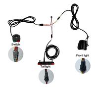 12-60V Ebike Fanale Coda Luci LED Freno Lampada Kit-Electric Interruttore Luce