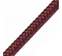 12 * 6mm 10 * 5mm 8 * 4mm Corda di cuoio quadrata piatta Cordino intrecciato for fai da te Bracciale uomo Gioielli Artigianato Accessori 1 metro(Dark Red,12x6mm)