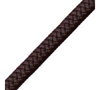 12 * 6mm 10 * 5mm 8 * 4mm Corda di cuoio quadrata piatta Cordino intrecciato for fai da te Bracciale uomo Gioielli Artigianato Accessori 1 metro(Brown,12x6mm)