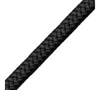 12 * 6mm 10 * 5mm 8 * 4mm Corda di cuoio quadrata piatta Cordino intrecciato for fai da te Bracciale uomo Gioielli Artigianato Accessori 1 metro(Black,12x6mm)