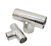 12,7 14 16 19 25 32 38 45 51 mm Raccordo for tubo flessibile in acciaio inossidabile 304 Raccordo a T a 3 vie Connettore splitter Homebrew(25mm)