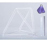 12,7-30,5 cm cristallo di quarzo trasparente piramide/Mokaba/Merkaba, supporto angolare per riduzione dello stress strumento a percussione ForSound Therapy meditazione yoga A (28,9 cm + borsa)