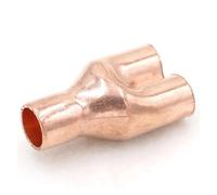 12.7mm 1/2" Inner Diameter Copper End Feed Equal Y-type 3 Way Pipe Fitting Plumbing HSMXNEONJB