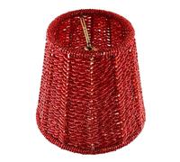 12.7x11.4cm Full-Bead Lampadario Bell Forma Paralume, Rosso