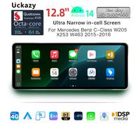 12.8 "2400*900 Snapdragon 665 Android 14 Per Mercedes Benz V GLC Classe W446 W447 X253 W205 S205 2015-2018 NTG5.0 Schermo Multimediale Auto CarPlay