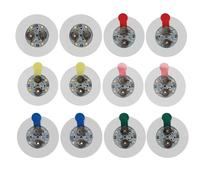 12 adesivi a LED per luci d'atmosfera, 7 colori, 6 cm, sottobicchieri con 3 modalità, autoadesivi per bar, feste, birra, tè, caffè, sottobicchieri luminosi per bicchieri