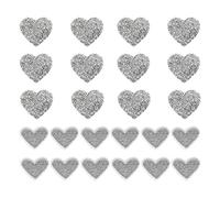 12 Adesivi Con Strass D'Amore E 12 Adesivi In Stoffa D'Amore, Adesivi Con Toppe Decorative, Adesivi In Stoffa Ricamati, Toppe Da Cucito, Adatti Per Vestiti, Borse, Cappelli, Ecc.