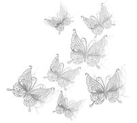 12 Adesivi Murali Farfalla Cava, Decalcomanie di Carta Farfalla 3D, Decorazione Murale Farfalla, Farfalla Scavata per Festa di Nozze a Casa