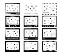 12 adesivi per bordi a pellicola larga, compatibili con fotocamera istantanea FujiFilm Instax Wide EVO/400/300/210/200