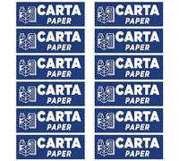 12 Adesivi per Raccolta Differenziata "CARTA" | Formato cm 15x5 | Etichette per Contenitori Rifiuti in Italiano ed Inglese | CARTA