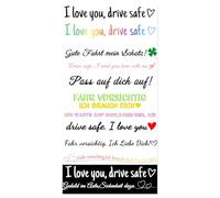 12 adesivi per specchietti retrovisori Ti amo, guida con cautela, per conducenti e apprendisti conducenti