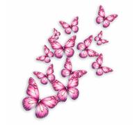 12 adesivi persiani in vinile a forma di farfalla rosa, segni coprenti, resistenti alle intemperie e vivaci, multiuso, ideali per telefono, tazze, piastrelle, WC, auto, laptop, vetro, parete e altro