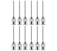 12 aghi erogatori da 38 mm con flusso fluido e struttura in acciaio inox per compiti di precisione, aghi e accessori per l'erogazione di laboratori
