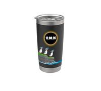 12 agosto 2026 Amante delle eclissi solari Occhiali da eclissi di Puffins Bicchiere termico in acciaio inox doppia parete