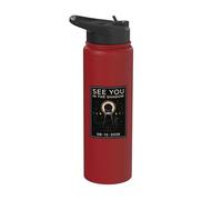 12 agosto Astronomy Total Solar Eclipse Occhiali da sole gatto nero Stainless Steel Insulated Water Bottle