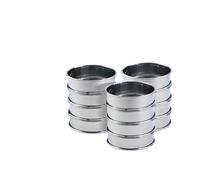 12 anelli for crostata di muffin, doppio anello laminato in acciaio inossidabile, compatibili for la produzione prodotti da forno(12PC 10cm)