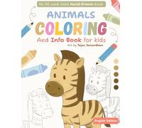 12 Animals Colouring and Info Book by Dark Pencil Tiny Tales - large size: A Creative Learning Coloring Book with Fun Animal Facts for Kids Ages 5-13 and Best Return Gift for Birthday !