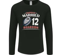 12 Anno Matrimonio Anniversario 12th Rugby Uomo Maniche