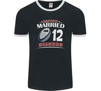 12 Anno Matrimonio Anniversario 12th Rugby Uomo Ringer Fotl