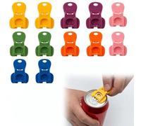 12 apriscatole e coperchi 2 in 1, apriscatole e chiusura con protezione contro le perdite, semplice apriscatole per birra, cola, soda, casa, picnic, campeggio e feste (colorati) (12)