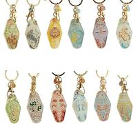 12 Astrology Signs Enamel Charm, Vintage Illustrated Zodiac Keychain, Unique Vintage Keyring, For Giving To Friends And Family (full set*12pcs)