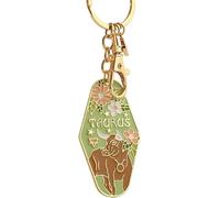 12 Astrology Signs Enamel Charm, Vintage Illustrated Zodiac Keychain, Unique Vintage Keyring, For Giving To Friends And Family (Taurus)