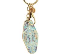12 Astrology Signs Enamel Charm, Vintage Illustrated Zodiac Keychain, Unique Vintage Keyring, For Giving To Friends And Family (Pisces)