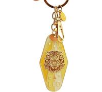 12 Astrology Signs Enamel Charm, Vintage Illustrated Zodiac Keychain, Unique Vintage Keyring, For Giving To Friends And Family (Leo)