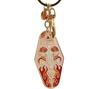 12 Astrology Signs Enamel Charm, Vintage Illustrated Zodiac Keychain, Unique Vintage Keyring, For Giving To Friends And Family (Aries)