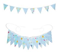 12 bandierine lunghe 3,2 m di stoffa per matrimoni, decorazioni da appendere per compleanni, matrimoni, festival, celebrazioni, festival