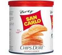 12 BARATTOLI DI PATATINE SAN CARLO CHIPS DORÈ DA 45 GR GUSTO CLASSICA